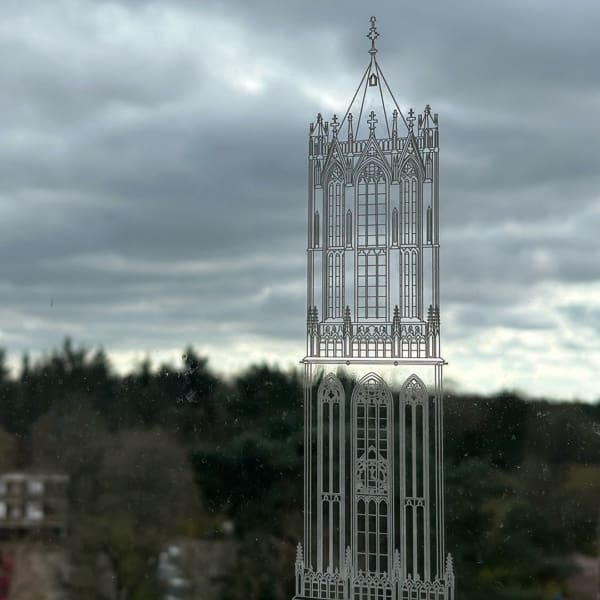 Domtoren - Utrecht 1:200 (56,2 cm hoog) ZWART - Afbeelding 5